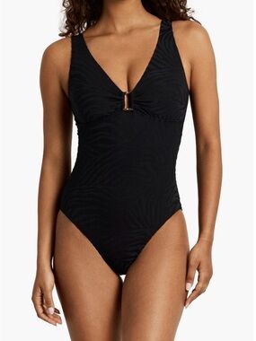Lauren Ralph Lauren Ring Underwire One-Piece Swimsuit